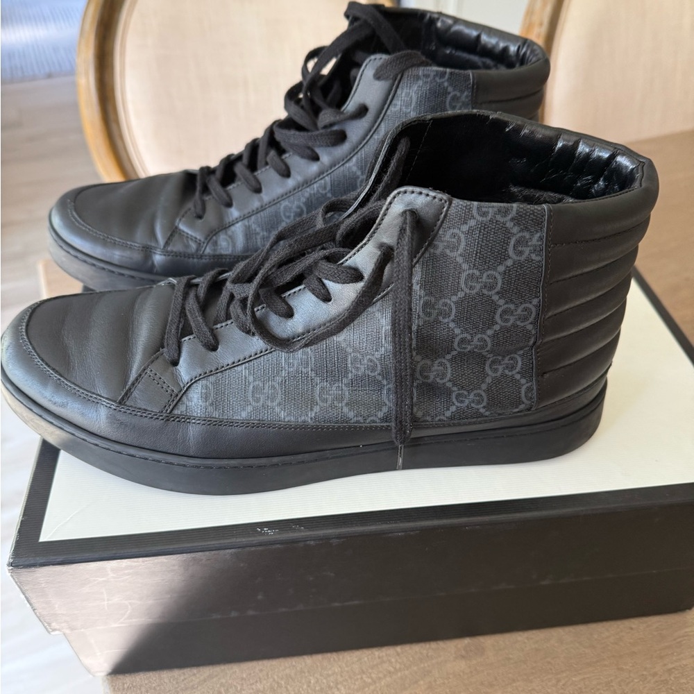 Gucci GG Supreme Nero/Black High-Top Sneakers